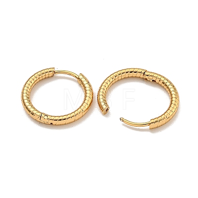PVD Vacuum Plating 202 Stainless Steel Huggie Hoop Earrings with 304 Stainless Steel Pins for Women X-EJEW-H003-02G-1