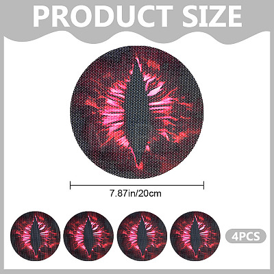 2 Sets Eye PVC Headlight Car Sticker AJEW-CP0006-12B-1