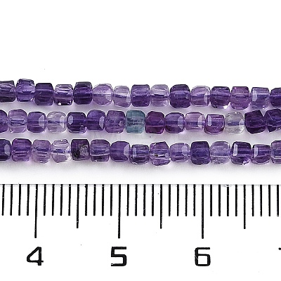 Natural Purple Fluorite Beads Strands G-P553-E02-01-1