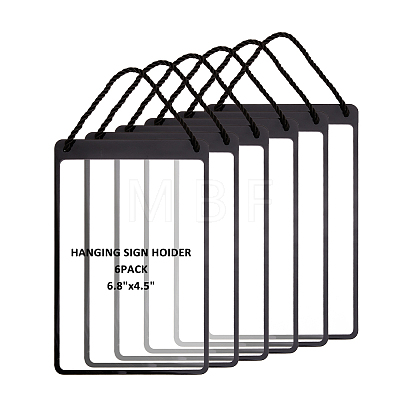 Erasable PVC Hanging Price Tags with Rope CDIS-WH0021-069A-01-1