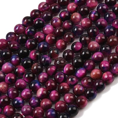 Natural Tiger Eye Beads Strands G-F561-6mm-B09-1