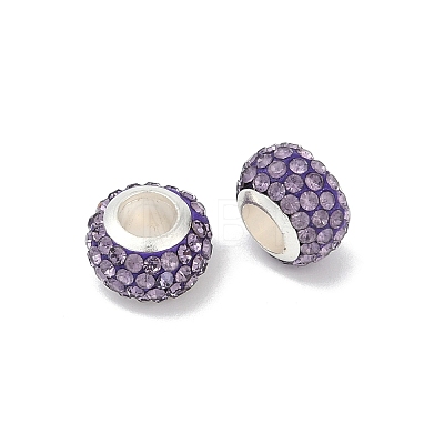 Alloy Rhinestone Clay Pave Beads ALRI-D300-03S-02-1