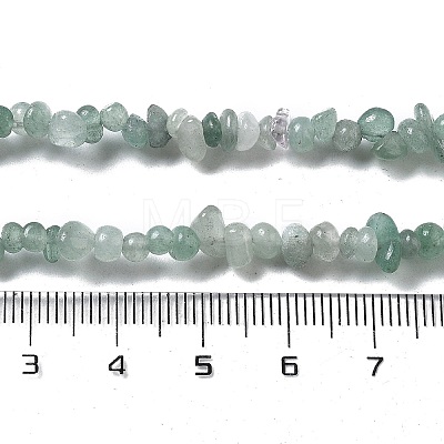 Natural Green Aventurine Chip Beaded Necklaces for Men Women NJEW-G159-01G-1