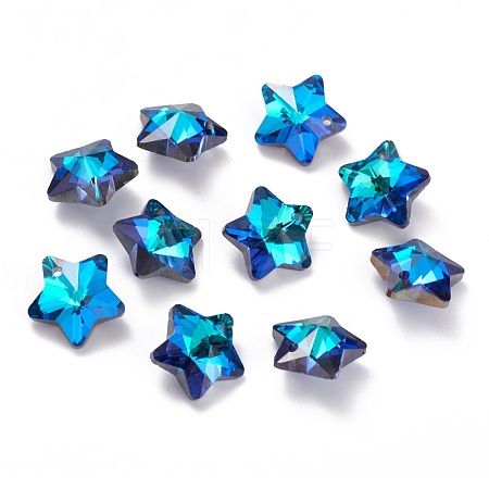 Electroplate Glass Charms X-GLAA-H104-A02-1