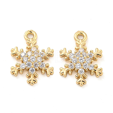 Brass Micro Pave Clear Cubic Zirconia Pendants FIND-Z044-09KCG-1