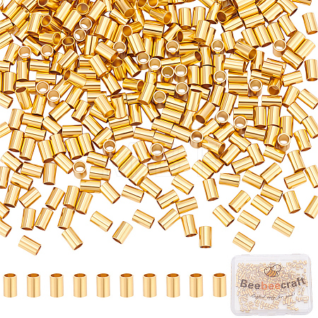 300Pcs 201 Stainless Steel Crimp Beads STAS-BBC0009-77C-1