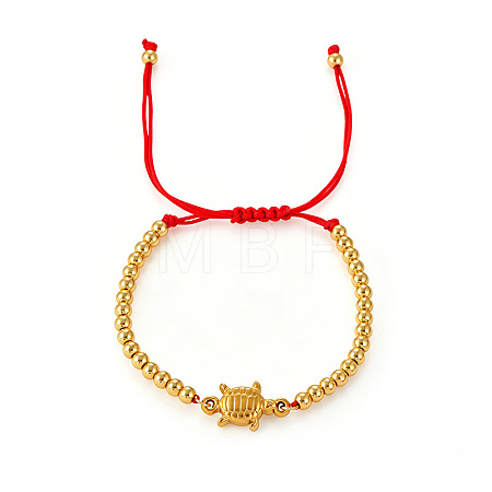 Summer Beach Adjustable 304 Stainless Steel Sea Animals Round Braided Bead Bracelets WG76B97-03-1