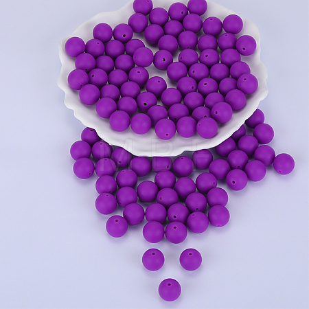 Round Silicone Focal Beads SI-JX0046A-130-1
