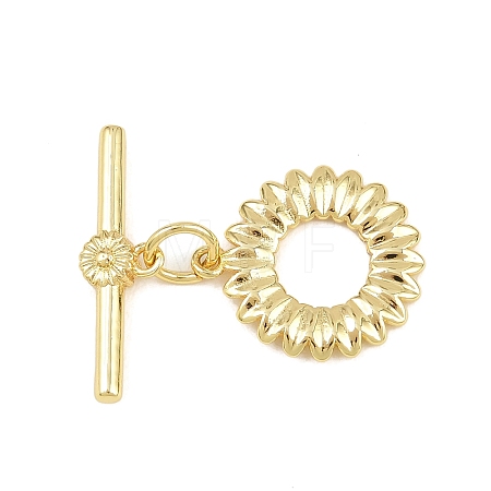 Brass Toggle Clasps KK-G548-34C-G-1