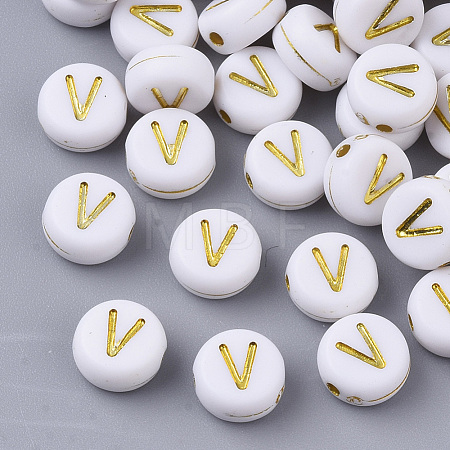Plating Acrylic Beads PACR-R242-01V-1