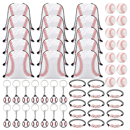 15Pcs Sport Theme Acrylic Beaded Bracelets for Men Women BJEW-JOY0001-08-1
