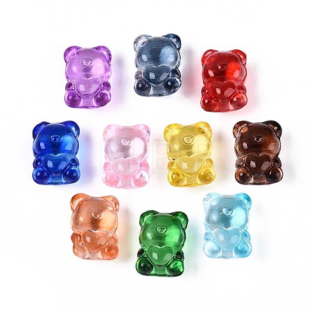 Baking Paint Transparent Glass Beads DGLA-N018-02-1