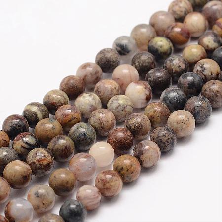 Natural Jasper Bead Strands G-K153-B24-4mm-1
