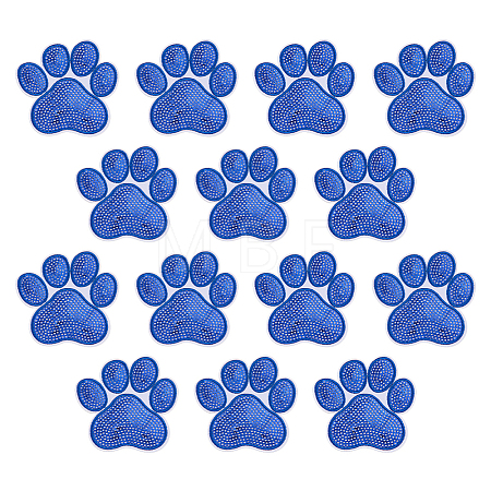 14Pcs Polyester Clohting Patches DIY-FH0011-06-1