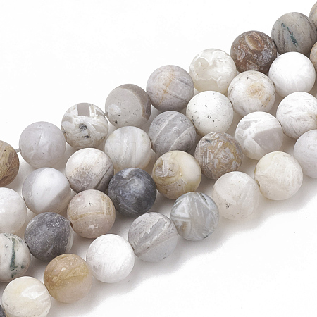 Natural Bamboo Leaf Agate Beads Strands G-T106-028-1