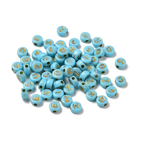 Plating Acrylic Beads OACR-P017-A08-1