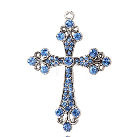 Alloy Rhinestone Big Pendants RB-J112-03AS-1