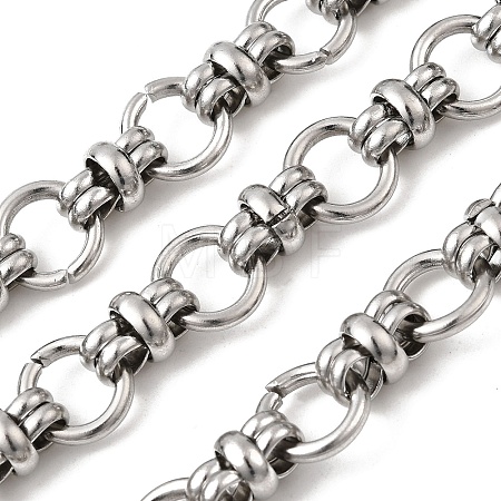 304 Stainless Steel Ring Link Chains CHS-K024-15P-1