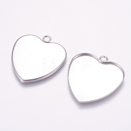 Tarnish Resistant 304 Stainless Steel Pendant Cabochon Settings X-STAS-K148-04B-1
