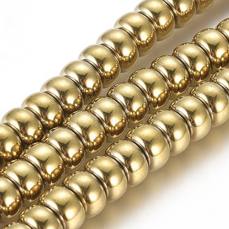Non-magnetic Synthetic Hematite Beads Strands G-G826-02G-6mm-1