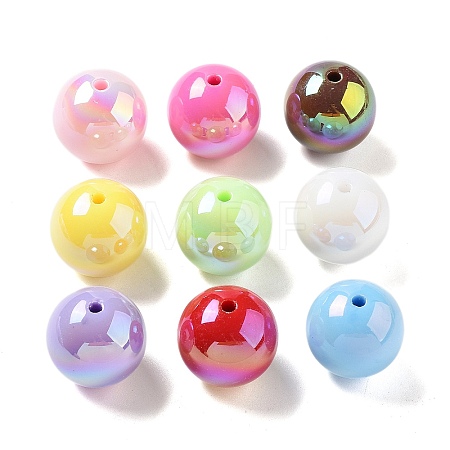 UV Plating Iridescent Acrylic Beads X-MACR-D032-05-1