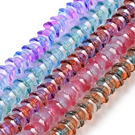 Transparent Glass Beads Strands LAMP-H061-01B-1