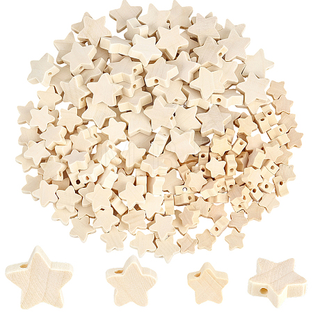 180Pcs 3 Styles Wood Beads WOOD-PA0001-64-1