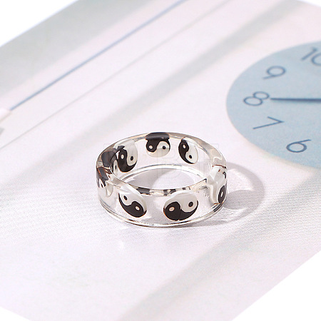 Transparent Resin Finger Rings WG0FCEE-10-1