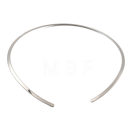 202 Stainless Steel Wire Choker Necklace NJEW-H011-07P-1