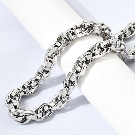 Unisex 304 Stainless Steel Rope Chain Necklaces NJEW-K305-10P-1