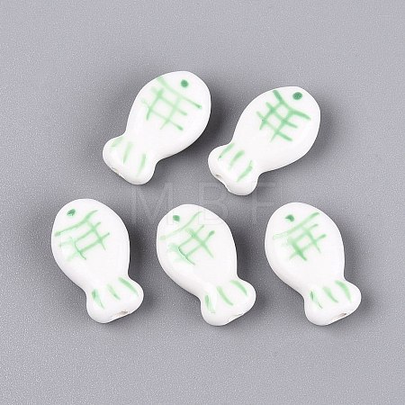 Handmade Porcelain Ceramic Beads PORC-Q005-06C-1
