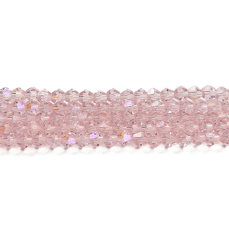 Transparent Electroplate Glass Beads Strands EGLA-A039-T4mm-L26-1
