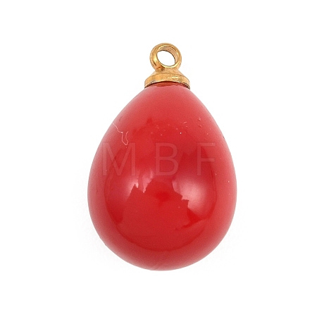 304 Stainless Steel Resin Pendants STAS-K322-10B-02-1
