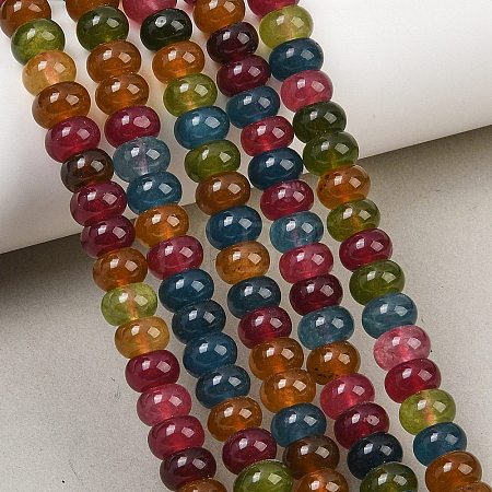 Natural Deyd White Jade Beads Strands GG-CBAD029-B06-5x8mm-1