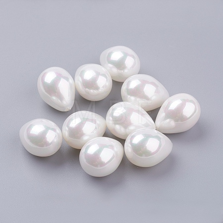 Shell Pearl Half Drilled Beads X-BSHE-G017-16x12mm-17-1