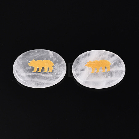 Natural Quartz Crystal Cabochons G-T143-28O-1