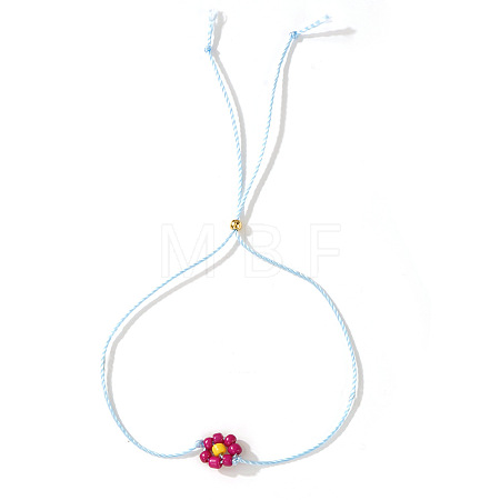 Flower Resin Beaded Slider Bracelets for Women SL9741-7-1
