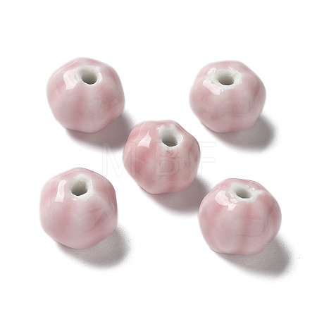 Vintage Porcelain Pumpkin Beads PORC-L080-H14-1