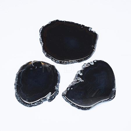 Natural Agate Slices Big Pendants G-E022-10-1