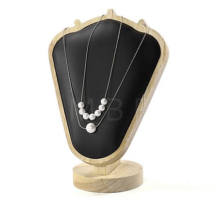 Bust Shaped PU Leather Necklace Display Stands NDIS-C005-02A-1