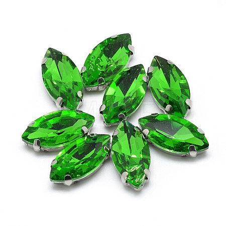 Sew on Rhinestone RGLA-T034-7x15mm-20-1