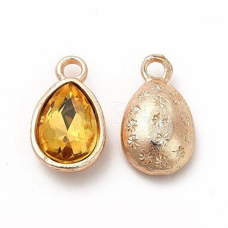 Faceted Glass Rhinestone Pendants GLAA-I051-A17-1