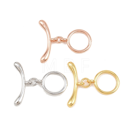 Ring Brass Toggle Clasps KK-G548-39-1