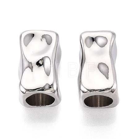 Textured Alloy Large Hole Beads PALLOY-T091-44P-1
