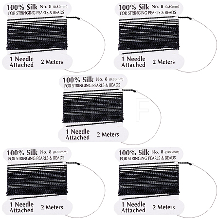 5Pcs Pure Silk Cord OCOR-BBC0001-03A-1
