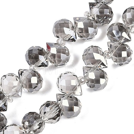 Electroplate Glass Beads Strands EGLA-D030-17W-1