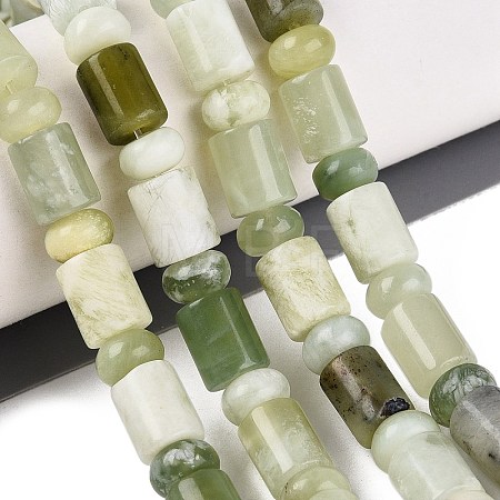 Natural Xiuyan Jade Beads Strands G-Q616-09E-02-1