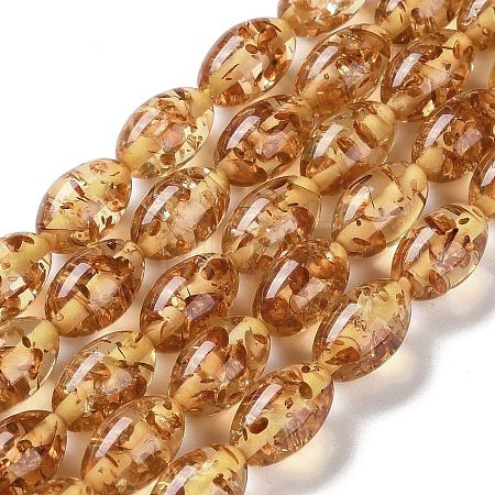 Resin Imitation Amber Beads Strands X-RESI-Z023-01-1