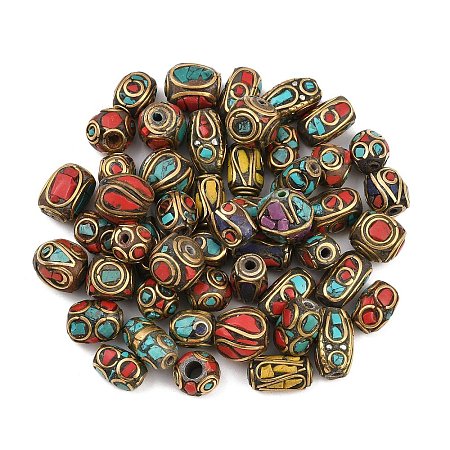 Handmade Tibetan Style Beads TIBEB-G001-M2-1