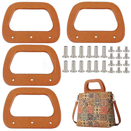 4Pcs Trapezoid Wood Bag Handles PURS-PH0036-77-1